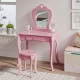 Image 9 for Детский туалетный столик Chomik ELSA с зеркалом + стул розовый