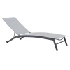 Садовий лежак Chomik GARDEN LINE SOUL з колесами сірий