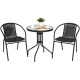 Image 2 for Садові меблі Chomik BISTRO стіл та 2 стільці чорний