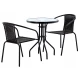 Image 4 for Садові меблі Chomik BISTRO стіл та 2 стільці чорний