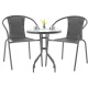 Image 2 for Садові меблі Chomik BISTRO стіл та 2 стільці сірий
