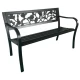 Image 2 for Скамейка для сада Chomik GARDEN LINE ROSE стальная с декоративной спинкой