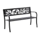 Image 1 for Скамейка для сада Chomik GARDEN LINE ROSE стальная с декоративной спинкой