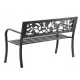 Image 4 for Скамейка для сада Chomik GARDEN LINE ROSE стальная с декоративной спинкой