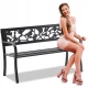 Image 5 for Скамейка для сада Chomik GARDEN LINE ROSE стальная с декоративной спинкой