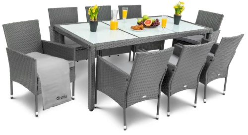 Садові меблі Di Volio VERONA 8+1 сіра