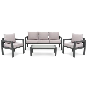 Комплект садових меблів Di Volio Brescia 3 Сірий/Світло-сірий