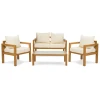 Комплект садових меблів Di Volio Brescia 2 Натуральний/кремовий