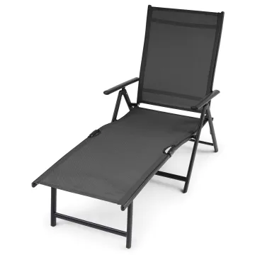 Садовий шезлонг з алюмінієвою рамою Di Volio Bolzano сірий