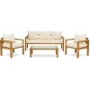 Комплект садових меблів Di Volio Brescia 3 Натуральний/кремовий