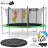 Батут Hop-Sport 14ft (427см) зелений із внутрішньою сіткою