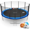 Батут Hop-Sport 16ft (488см) синій із зовнішньою сіткою