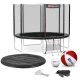 Image 1 for Батут Hop-Sport 10ft (305см) чорно-зелений з зовнішньою сіткою (4 ноги)