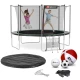 Image 14 for Батут Hop-Sport 12ft (366см) черно-зеленый с внутренней сеткой