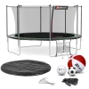 Батут Hop-Sport 14ft (427см) чорно-зелений з внутрішньою сіткою