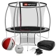 Image 1 for Батут Hop-Sport Premium 10ft (305см) черно-серый с внутренней сеткой