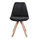 Image 5 for Стул Saida Jumi в скандинавском стиле с деревянными ножками черный