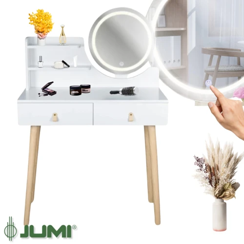 Велике кругле дзеркало з LED підсвічуванням: