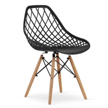 Стілець Leobert Sakai з дерев'яними ніжками ажурна спинка чорний