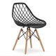 Стул Leobert Sakai с деревянными ножками ажурная спинка черный