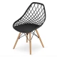 Image 6 for Стул Leobert Sakai с деревянными ножками ажурная спинка черный