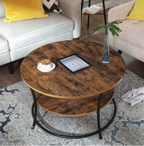 Журнальный столик Leobert Vasagle 80 x 80 x 45см в стиле Loft