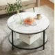 Журнальный столик Leobert Oskar круглый с мраморной столешницей