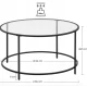 Image 4 for Журнальный столик Leobert Oskar круглый с стеклянной столешницей