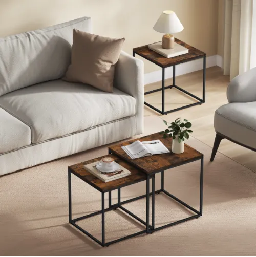 Комплект журнальных столиков Leobert Nika квадратный коричневый