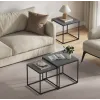 Комплект журнальних столиків Leobert Nika квадратні графітовий