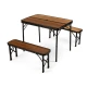 Image 1 for Стол туристический раскладной Outtec + 2 скамейки коричневый