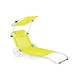 Шезлонг лежак Outtec Sun с козырьком желтой