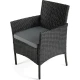 Image 8 for Садові меблі Outtec LUXURY стіл та 2 стільці чорно-графітові