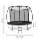 Image 2 for Батут Outtec Premium 12ft (374см) черно-зеленый с внутренней сеткой