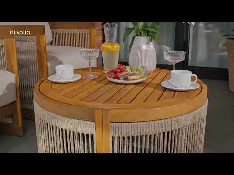 youtube video 1 Комплект садових меблів Di Volio Groseto бежевий