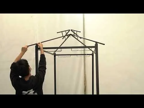 youtube video 1 Беседка Costway Naro с 2 барными стульями серый