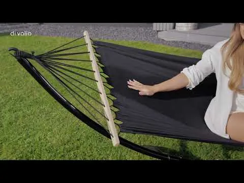 youtube video 1 Гамак з каркасом Di Volio Rimini кремовий
