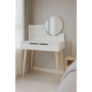 Туалетний столик Jumi Scandi з шухлядами, білий