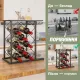 Image 5 for Стеллаж винный Costway Compact Beverage Bar 6 деревянный с держателем для бокалов