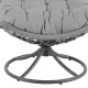 Image 12 for Крісло-кокон садове обертове Di Volio Melia компактне для балкона сірий