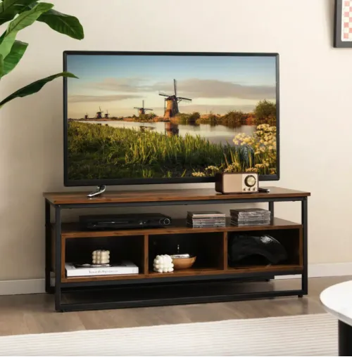 Открытые полки с тремя ящиками