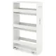 Image 7 for Узкий шкаф-пенал (карго) Costway SpaceSaver на колесиках с розеткой и USB для ниши 20см белый