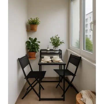 Комплект балконних меблів Jumi Kirbi з тумбою + 2 крісла