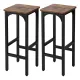 Image 1 for Комплект барных стульев Costway Urban Loft с подставкой для ног коричневый #JV10666CF-2