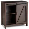 Кухонный комод-буфет Costway Sideboard с амбарной раздвижной дверцей лофт рустик