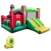 Надувний батут Costway FarmYard Jump & Slide ігровий центр дитячий з подвійною гіркою + компресор