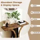 Image 8 for Стол-консоль Costway SlimConsole в прихожую лофт коричневый