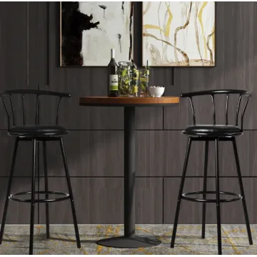 Комплект барних стільців Costway Pareo з спинкою