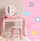 Image 7 for Детский туалетный столик Costway Princess с 1 ящиком и стулом розовый