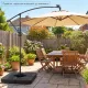 Image 5 for Основа для садової парасольки Costway 4-Piece Cantilever 84кг модульна квадратна чорний